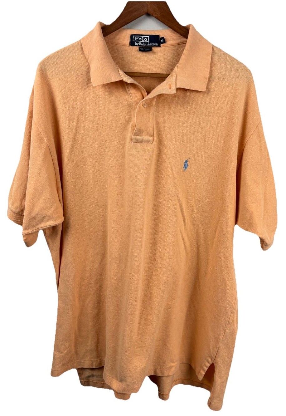 Polo Ralph Lauren Men Polo Shirt Large Short Sleeve 100% Cotton Black Label Pony